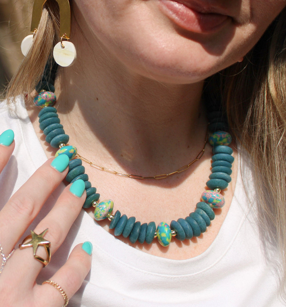 Teal Garden Necklace