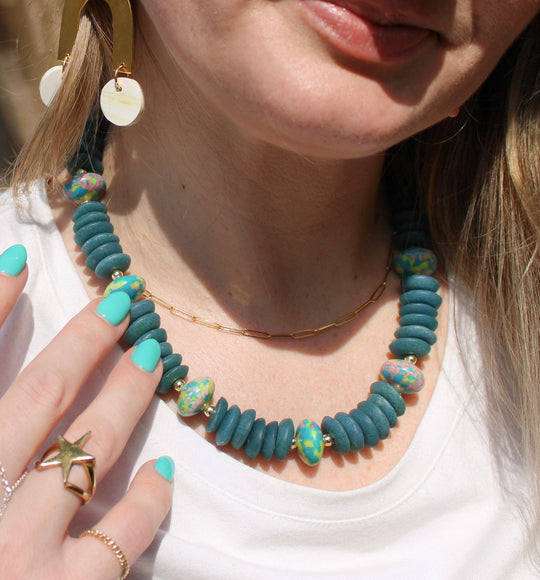 Teal Garden Necklace
