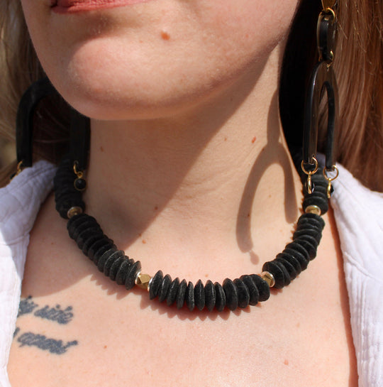 Black Iris Necklace