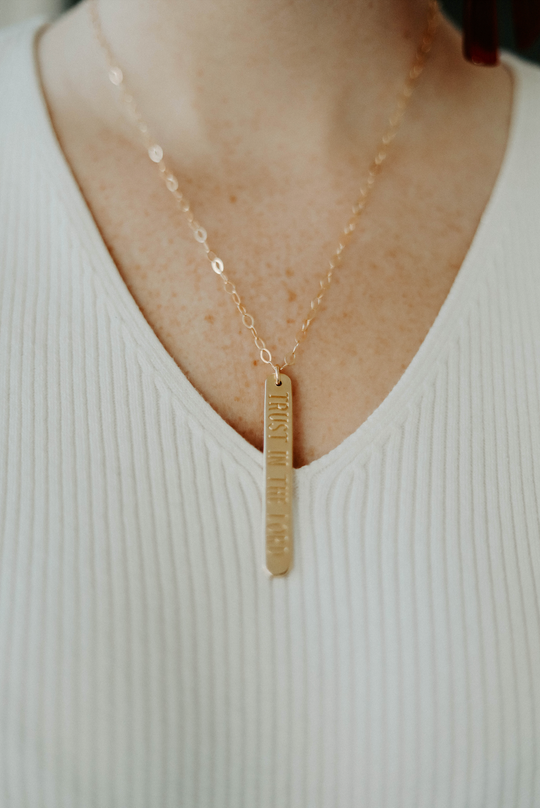 Gold Proverb Necklace